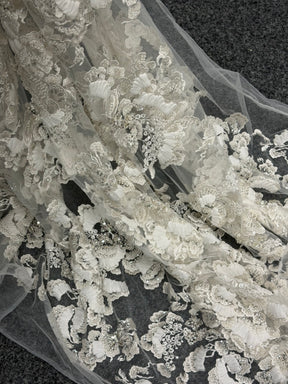 Ivory Beaded Lace - Masuka