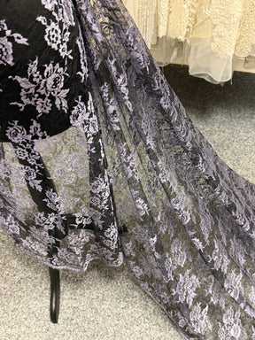Grape & Black Chantilly Lace - P176