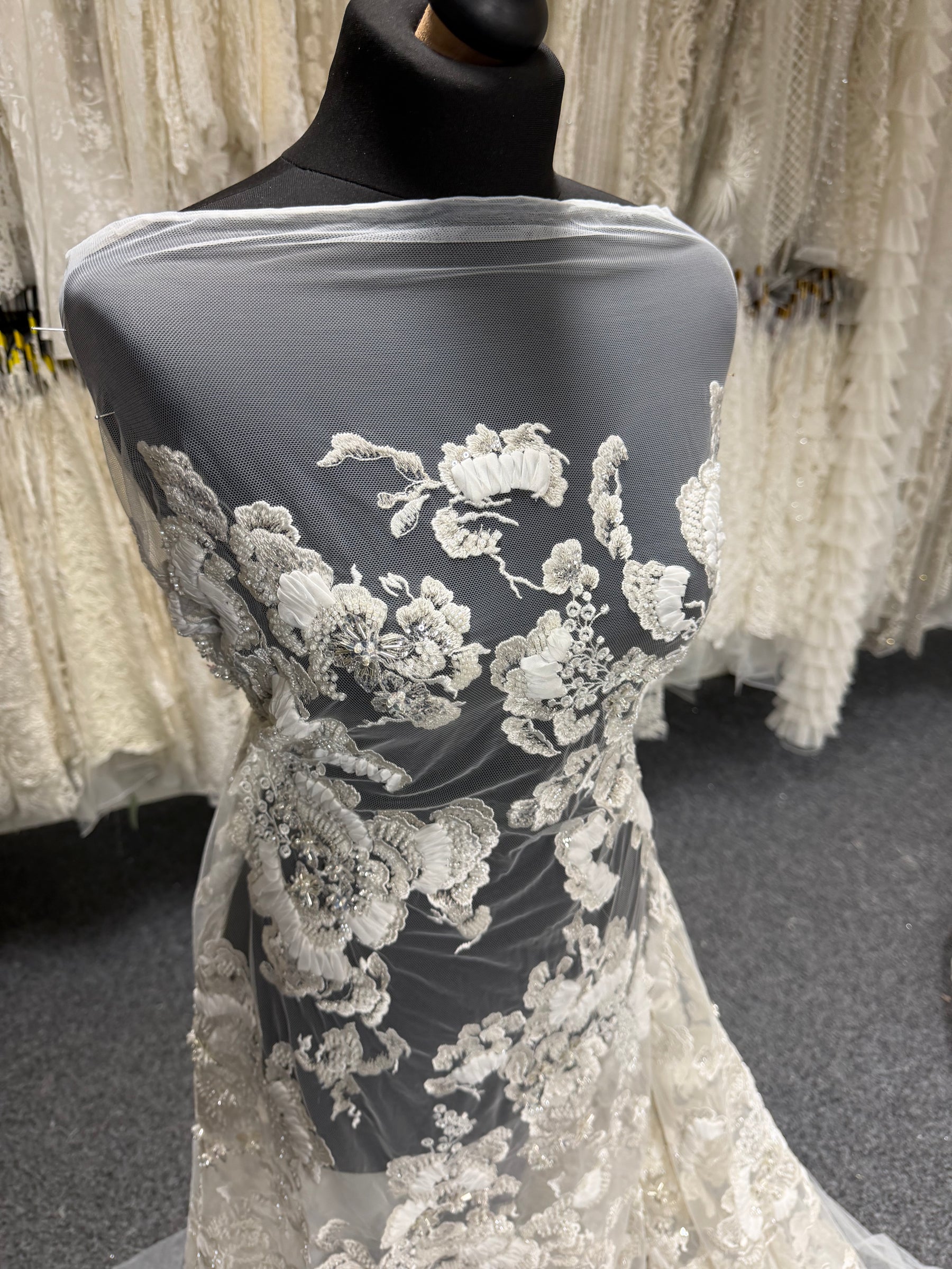 Ivory Beaded Lace - Masuka