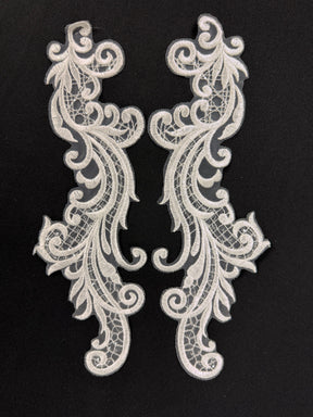 Ivory Embroidered Lace Appliques - MT6001