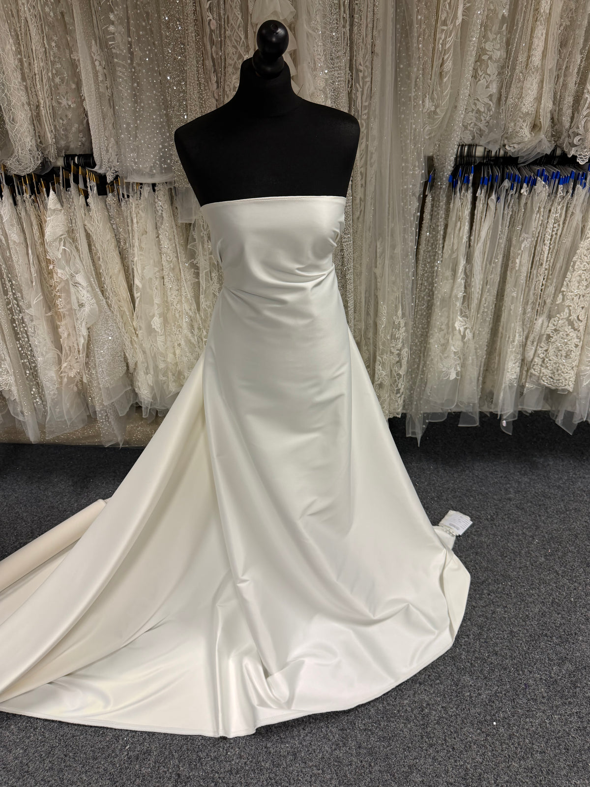 Ivory Polyester Lycra Duchess Satin - P83