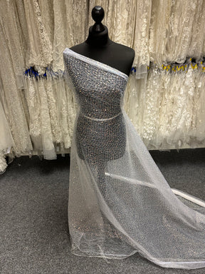 Iridescent Sequin Embellished Tulle - Earnest