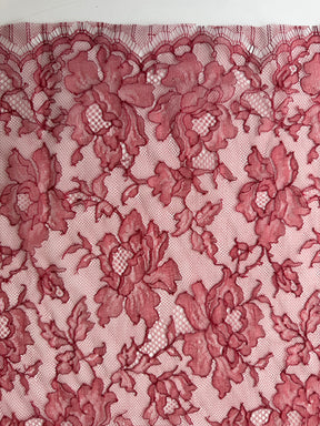 Bordeaux Red Chantilly Lace - P177
