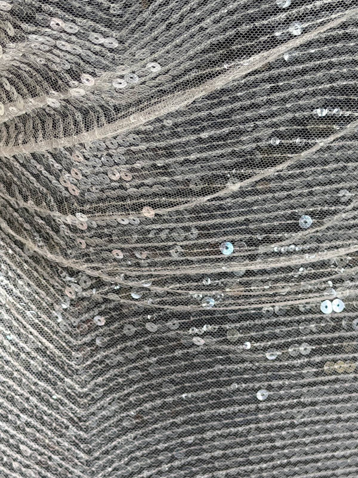 Baby Pink Embroidered Sequin Tulle – EB3020