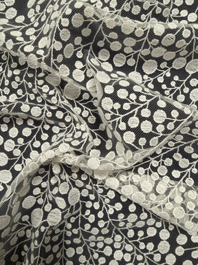 Ivory Contemporary Embroidered Lace - EB5040