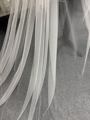 Ivory with Silver Glitter Tulle - TU0053
