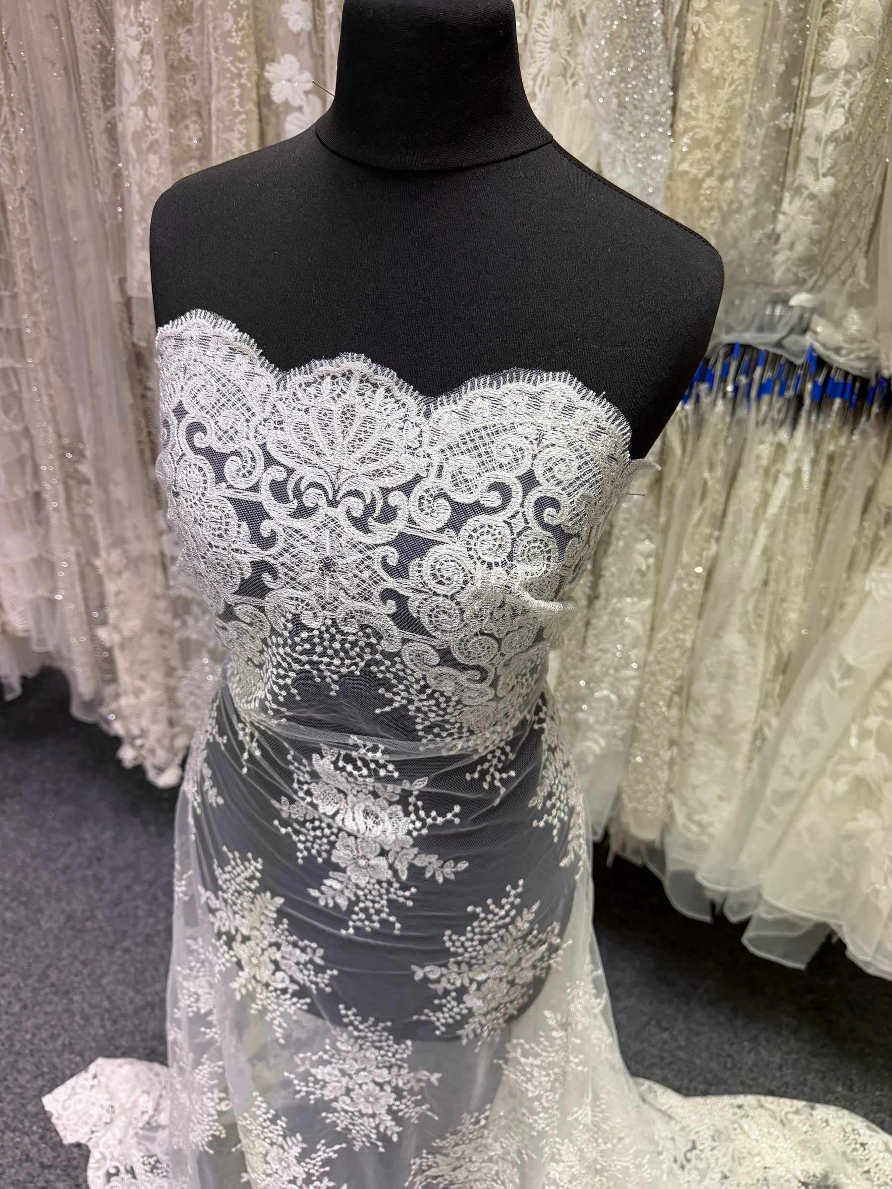 Ivory Sequin Embroidery Lace - EB3034