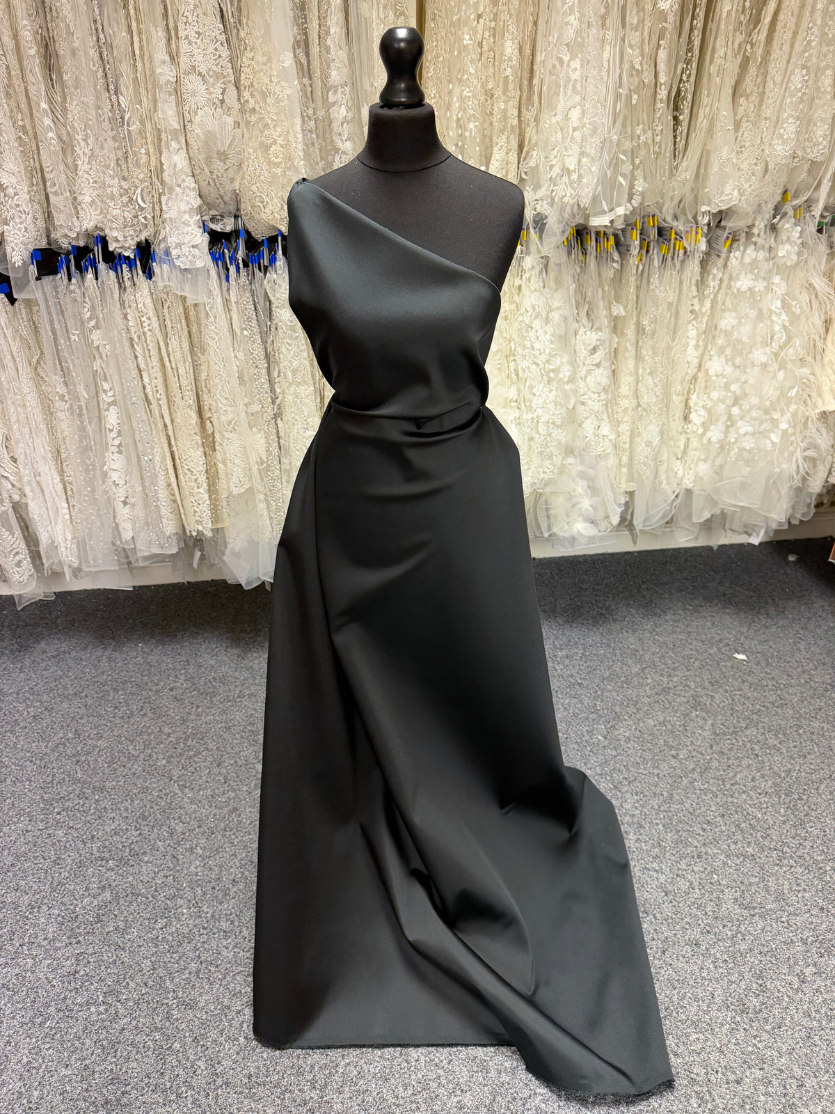 Black Silk Blend Soft Mikado - P608