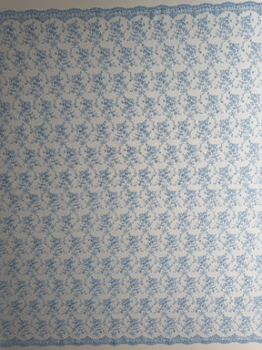 Sky Blue Embroidered Lace - P615