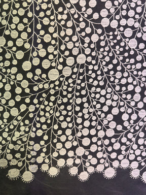 Ivory Contemporary Embroidered Lace - EB5040