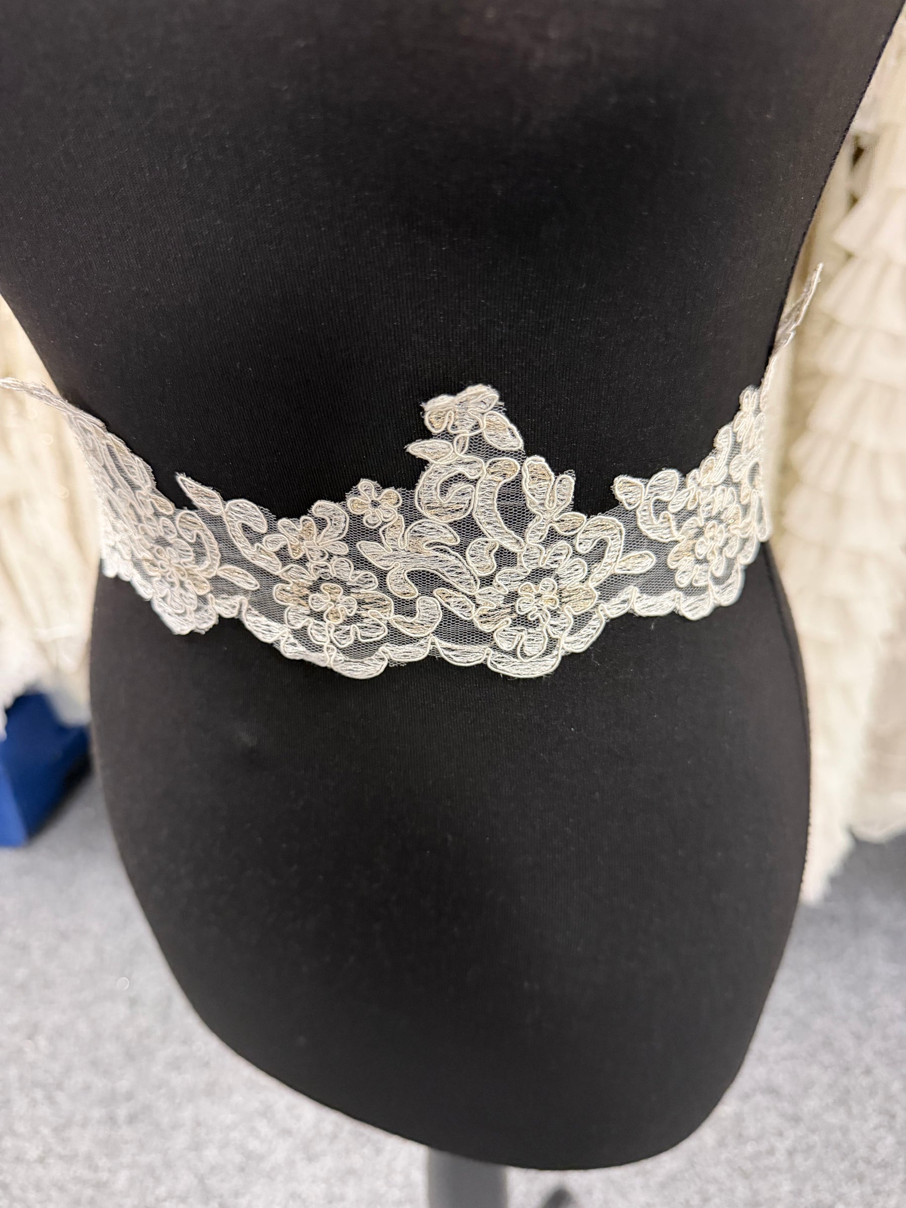 Ivory Corded Lace Trim - T136