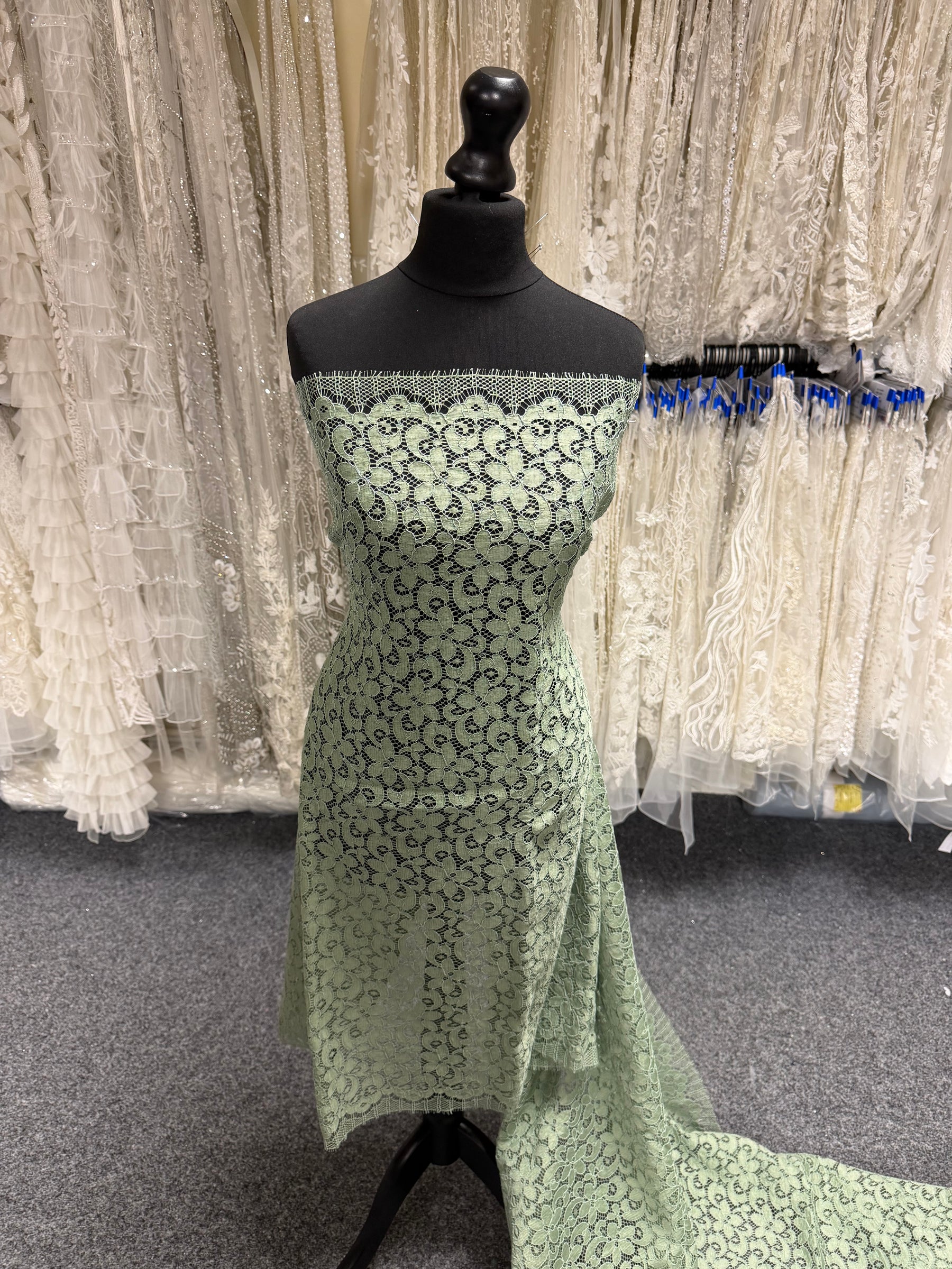 Peridot Green Corded French Lace - LA4008