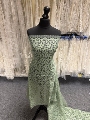 Peridot Green Corded French Lace - LA4008