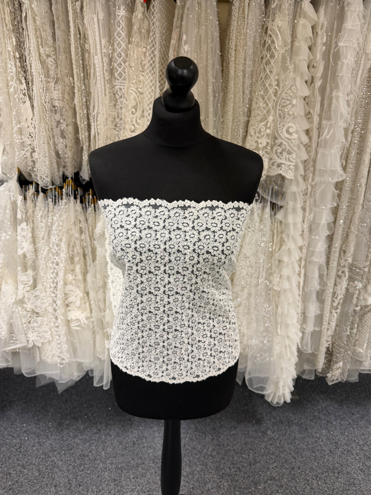 Ivory Corded Lace Trim - T624