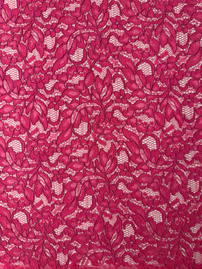 Fuchsia Pink Corded Lace - P947