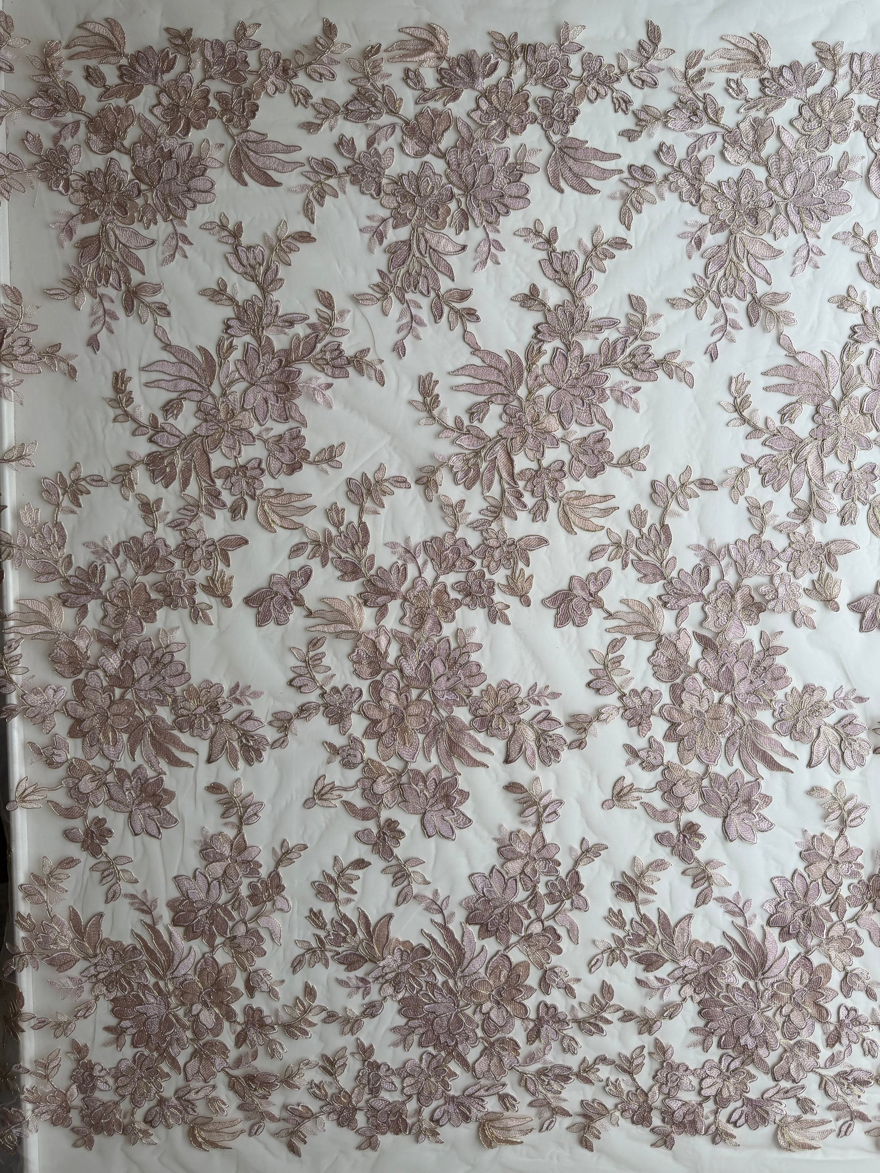 Dusky Pink Lace with Gold Cording - Kylar