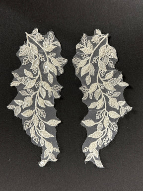 Ivory Embroidered Lace Appliques - T962