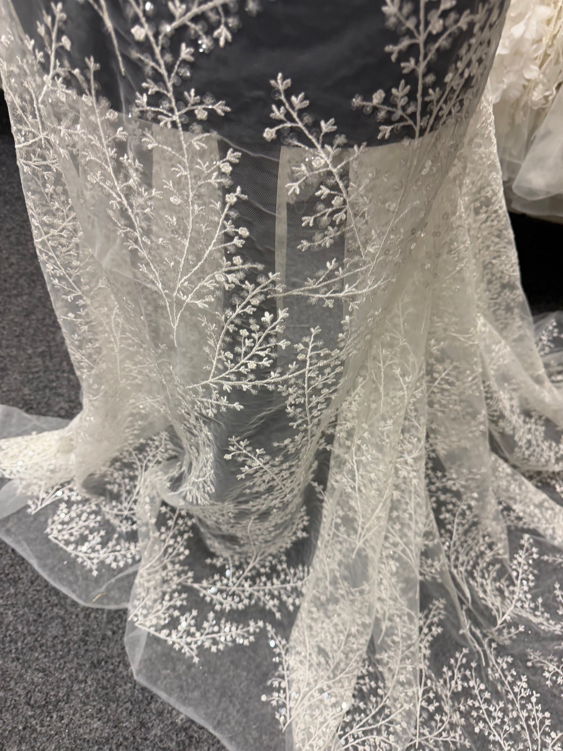 Ivory Sequin Lace - EB3065