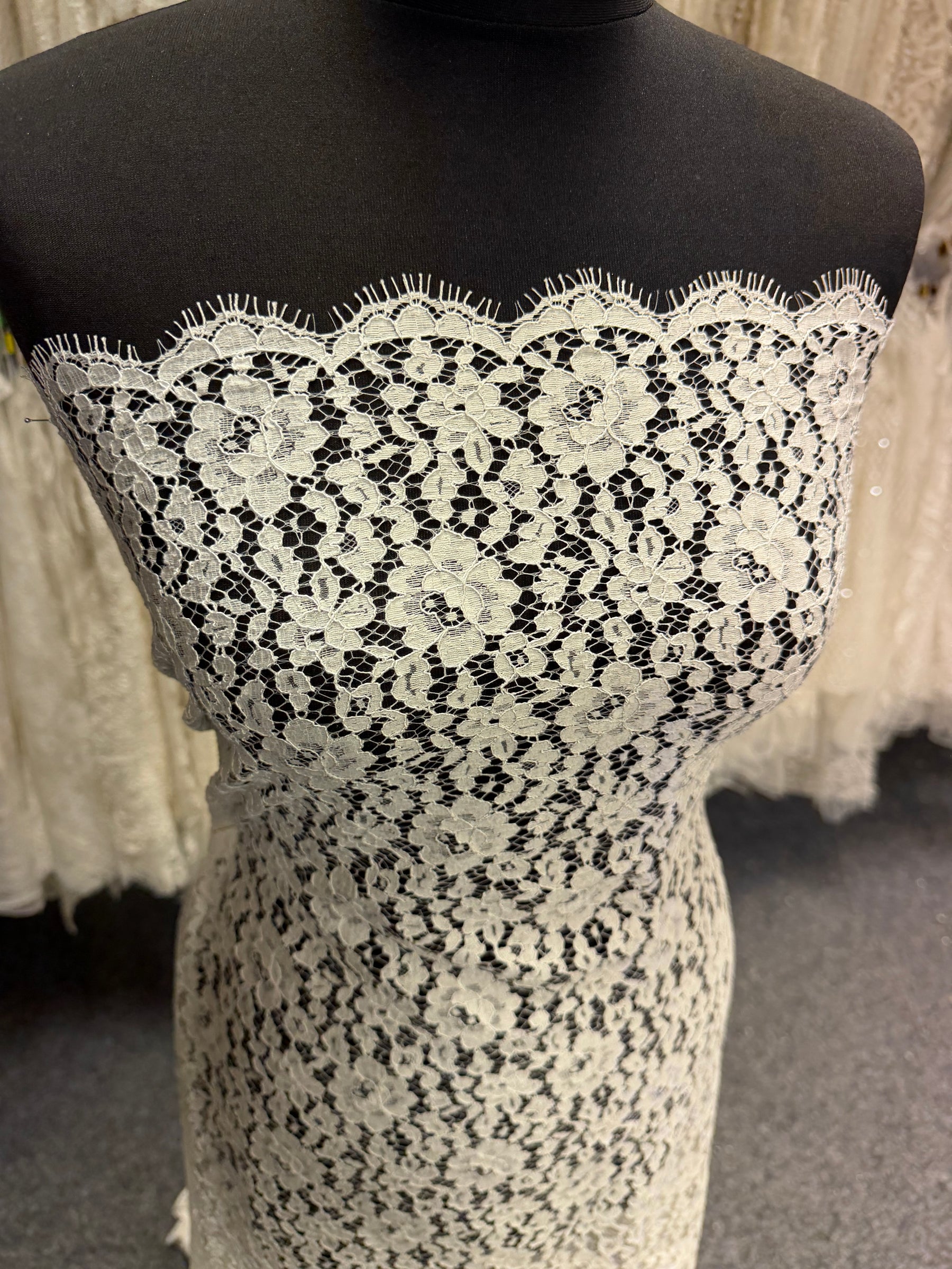 Ivory Corded Chantilly Lace - Norben