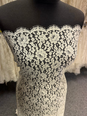 Ivory Corded Chantilly Lace - Norben