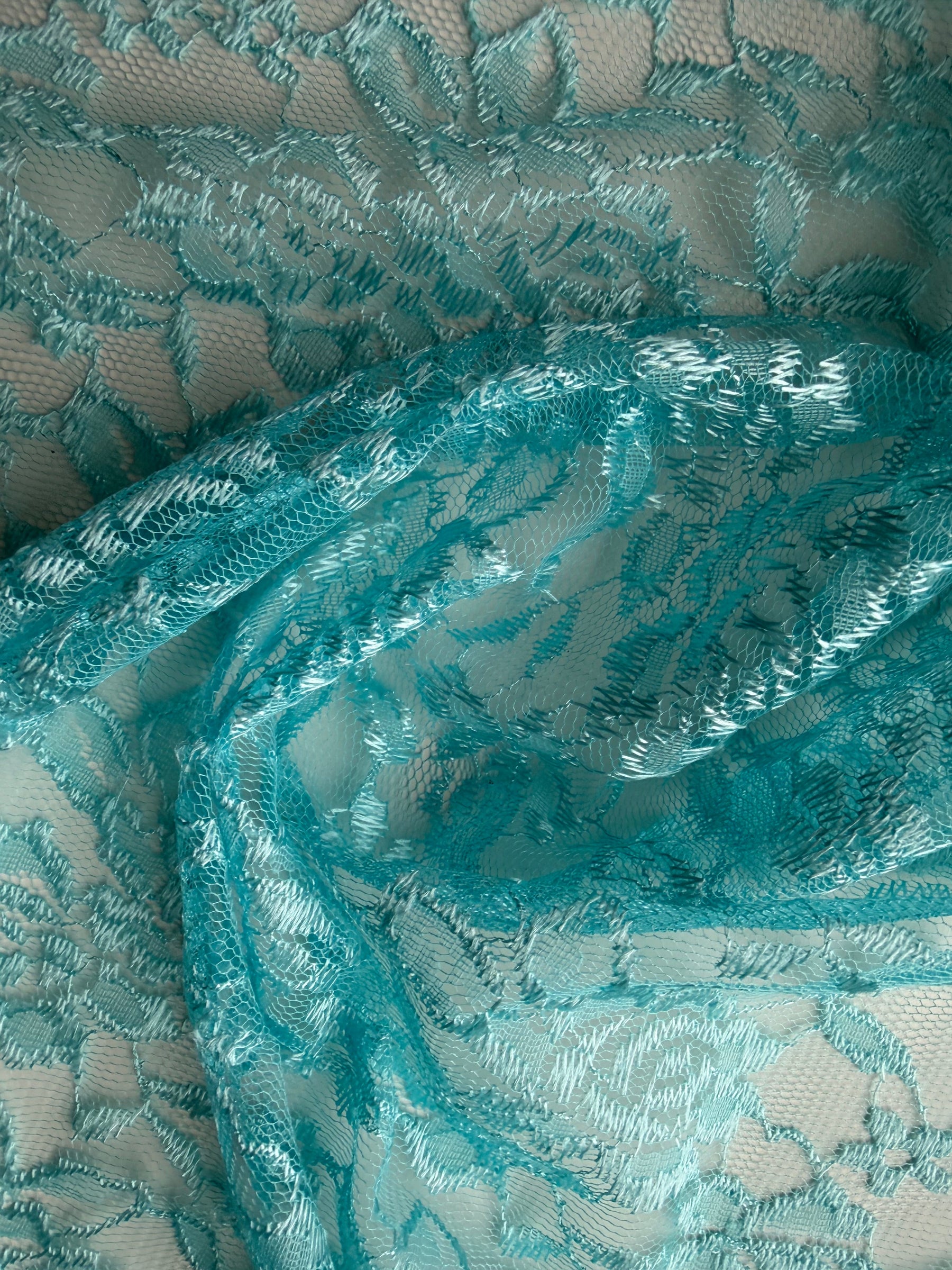 Aqua Raschel Lace - P618