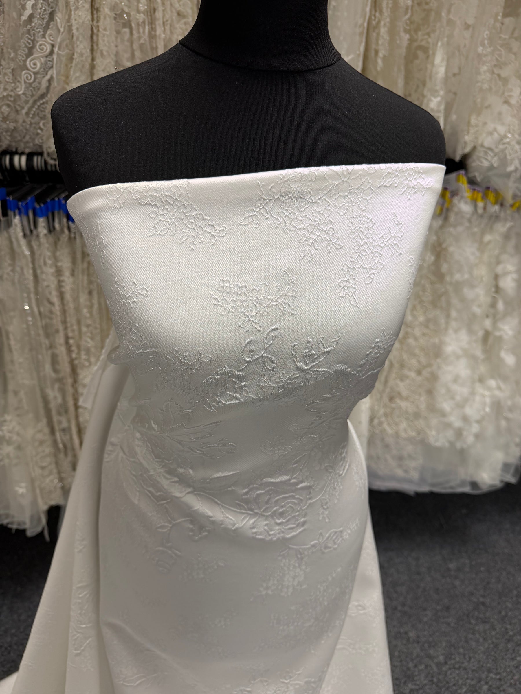 Ivory Italian Silk Blend Brocade - BR1012