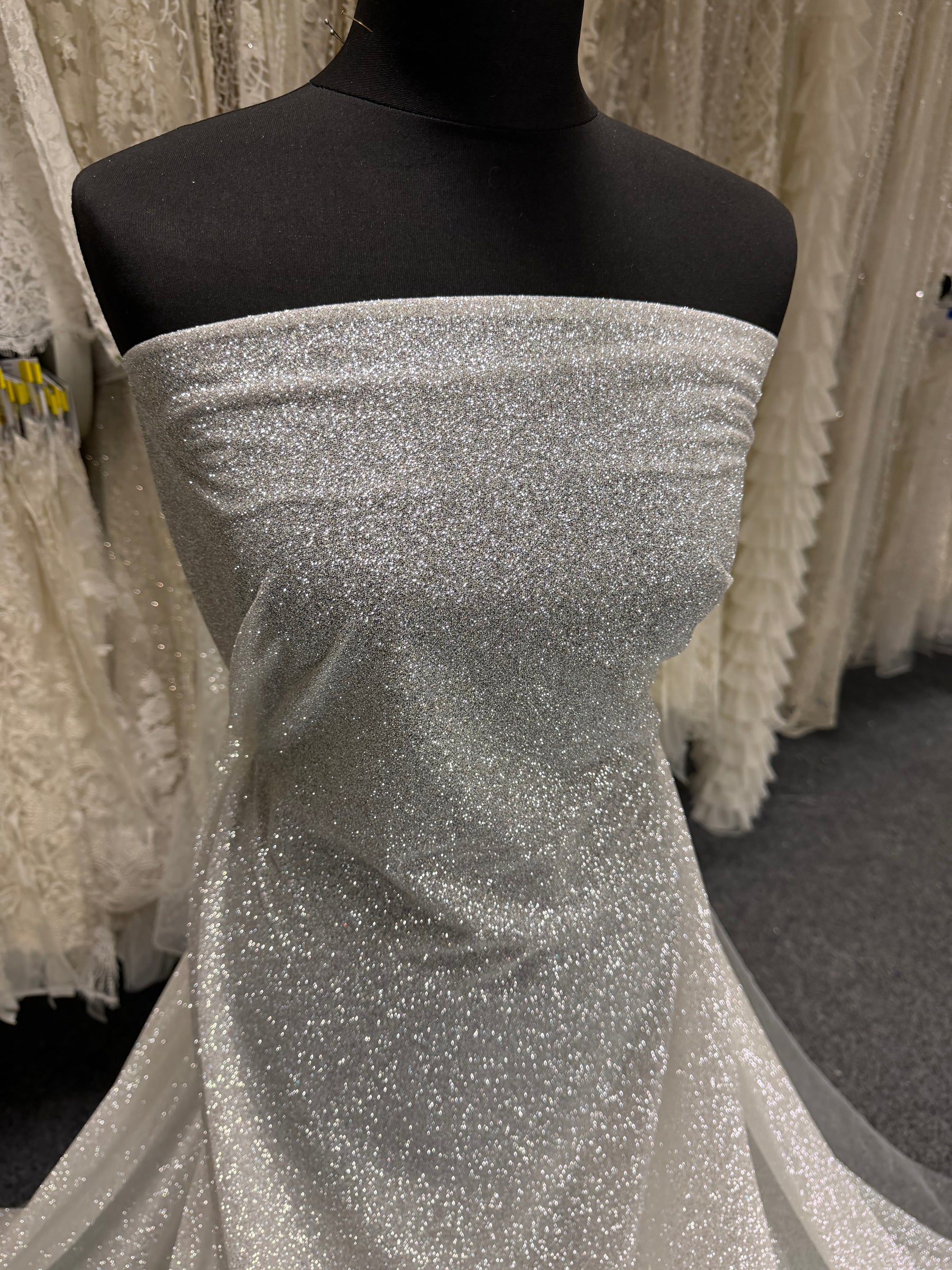 Ivory Glitter Tulle - Tigletti