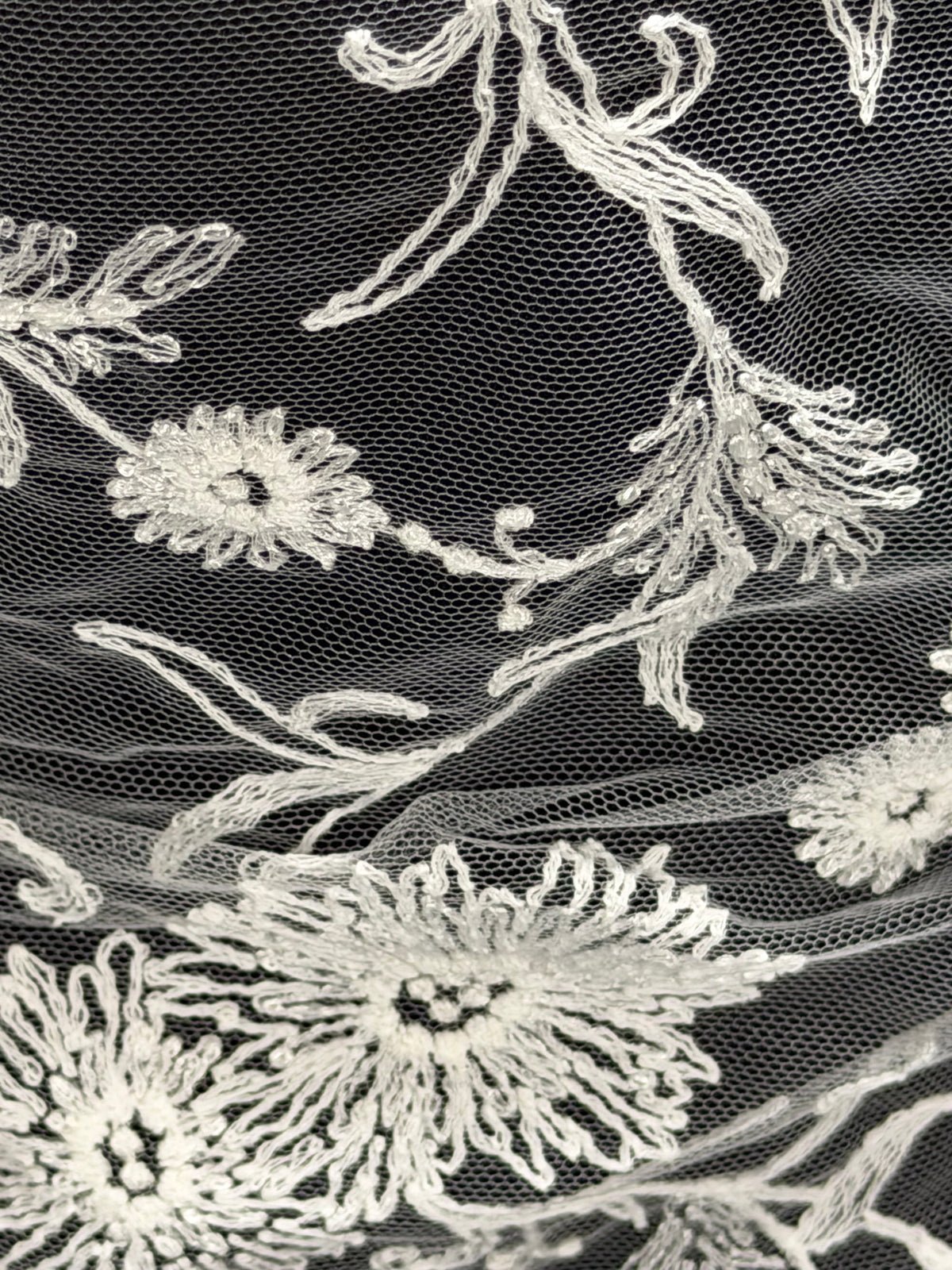 Ivory Embroidered Lace - Orlaith