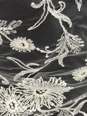 Ivory Embroidered Lace - Orlaith
