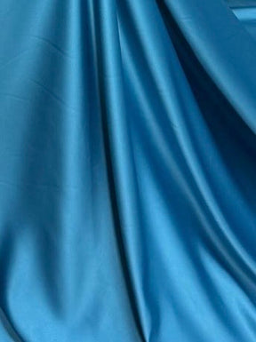 Teal Polyester Satin - Majestic