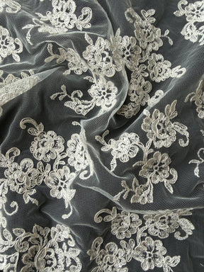 Ivory Corded Wedding Lace - P449