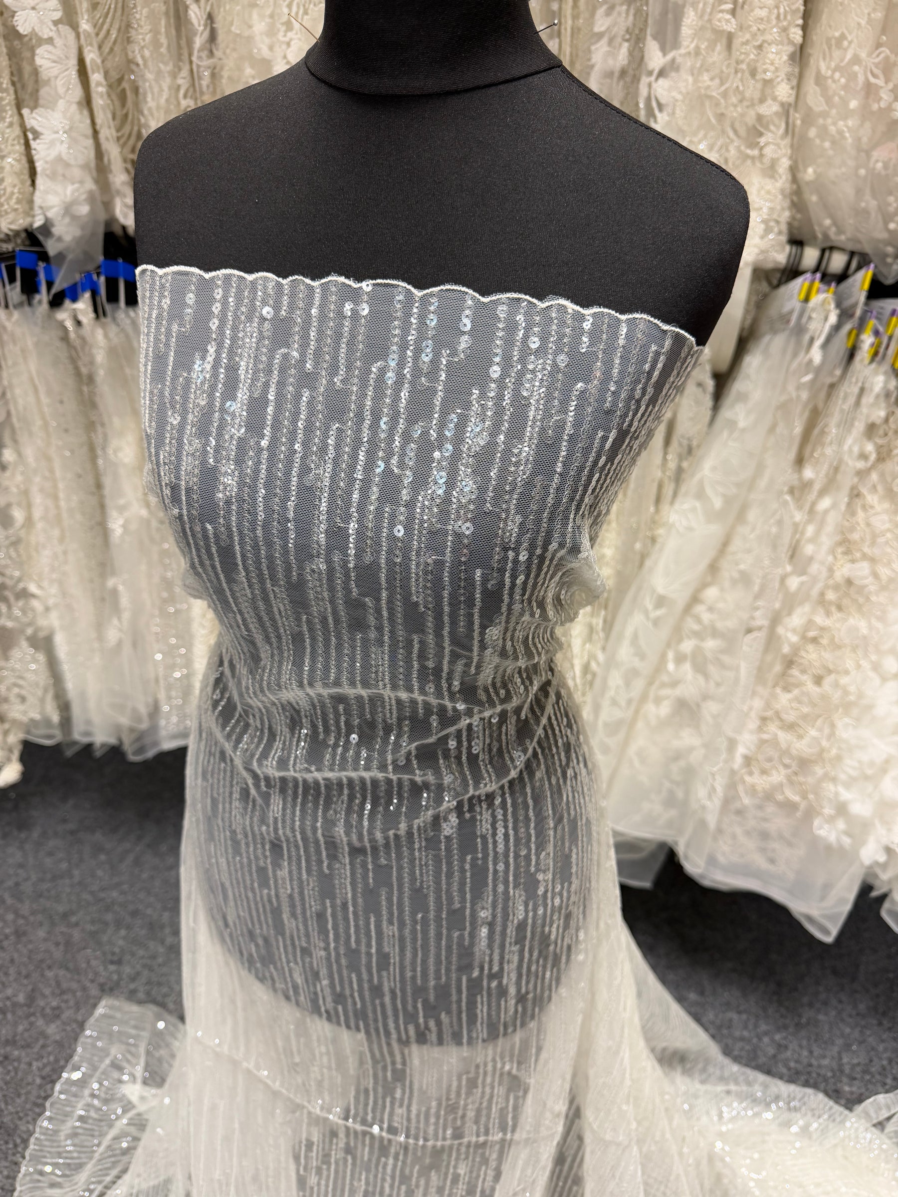 Ivory Sequin Lace - EB3016