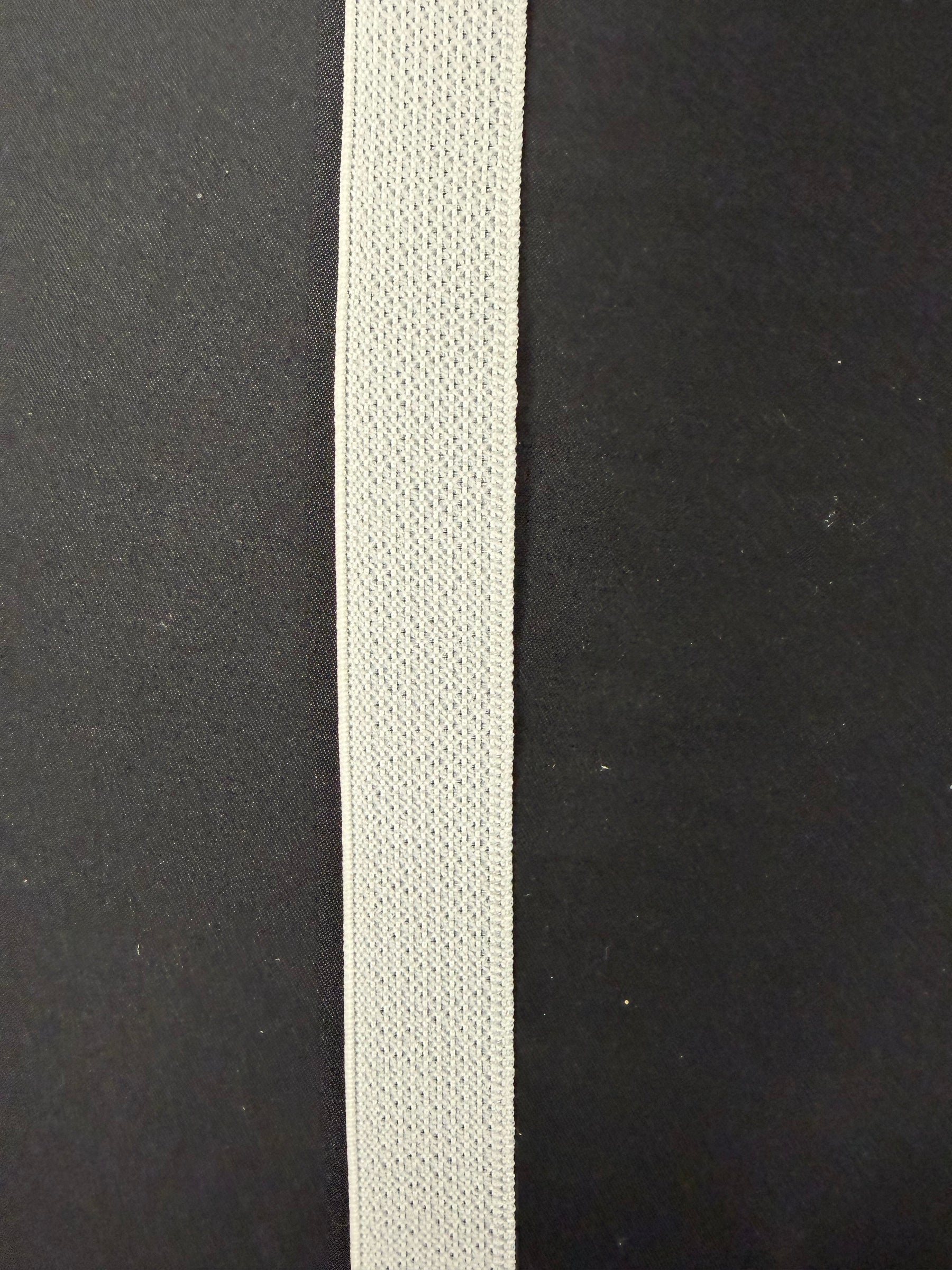 White 25mm Stretch Petersham - A17