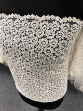 Ivory Corded Lace Trim - T624