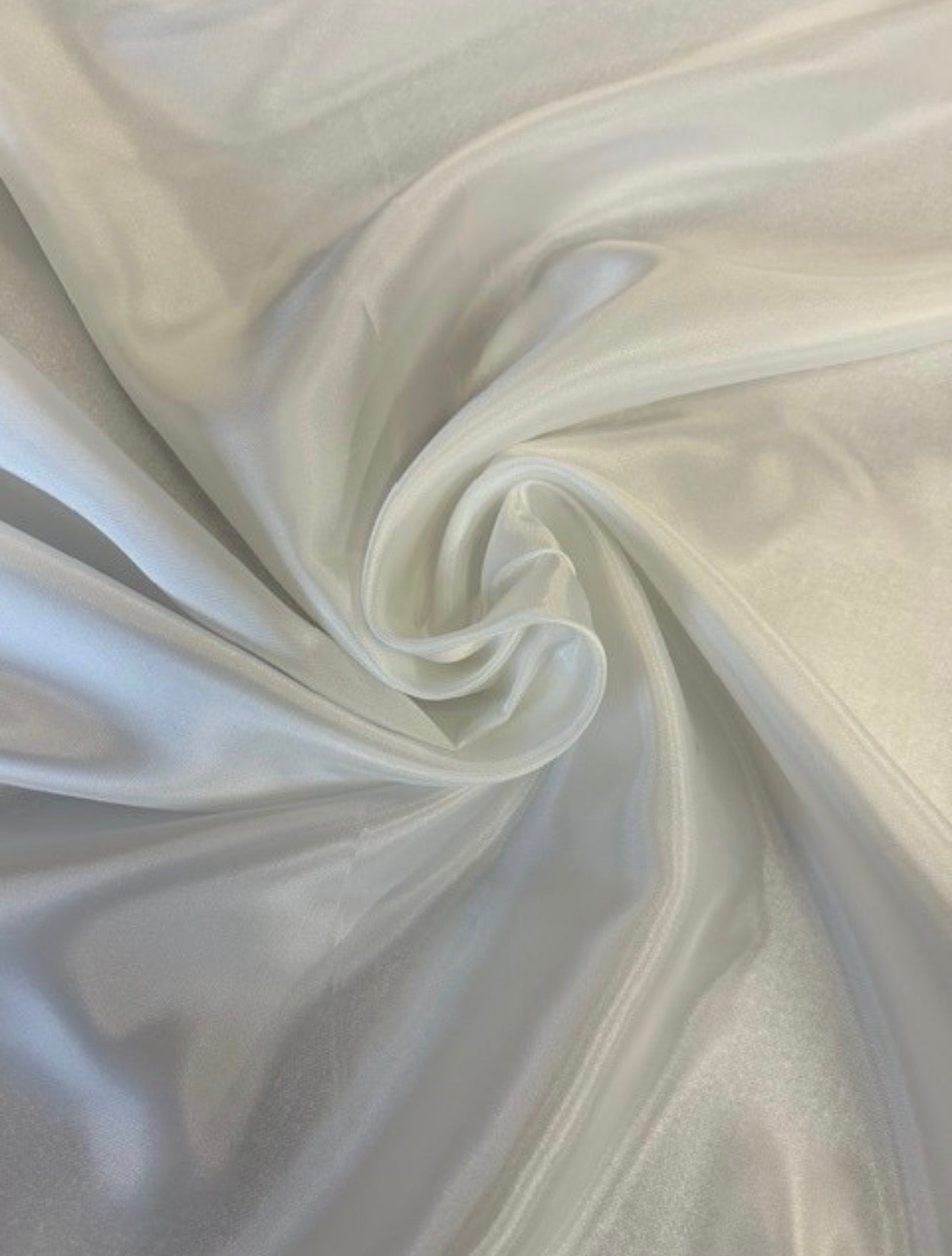 Deluxe Ivory Polyester Satin Fabric - Finesse