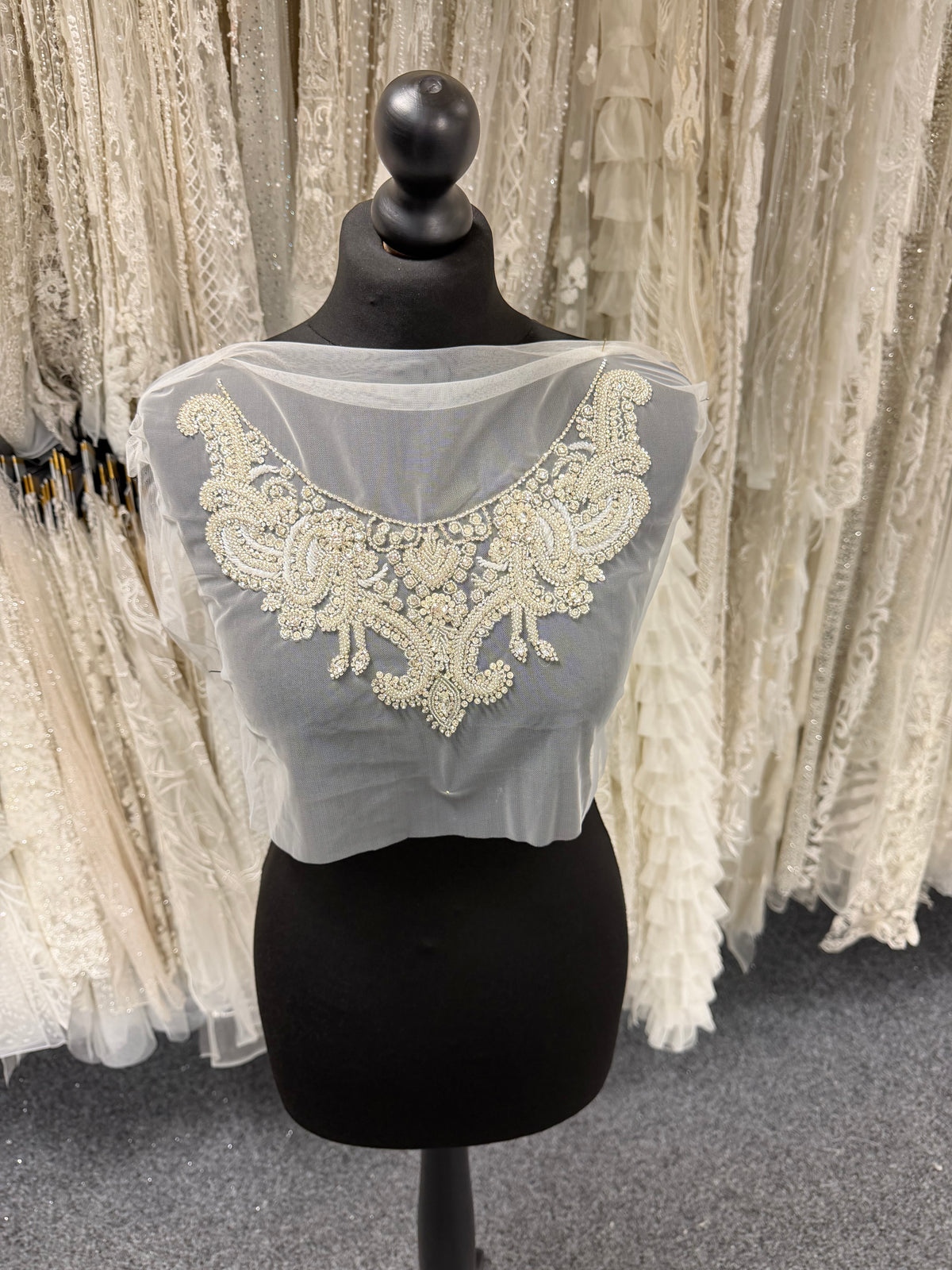 Beaded Embroidery Applique - T863