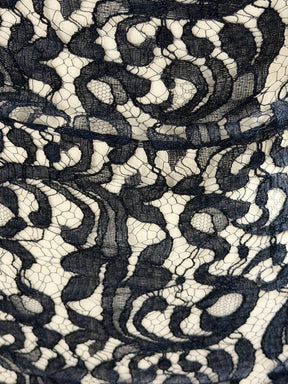 Navy Blue Italian Lace - P883