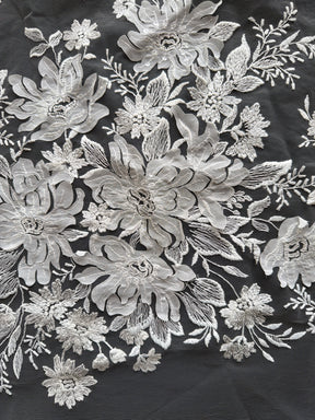 Ivory Sequin Embroidery Lace - EB3041