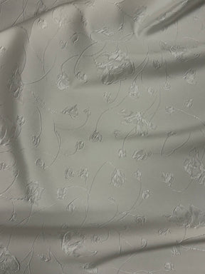 Ivory Italian Silk Blend Brocade - BR1018