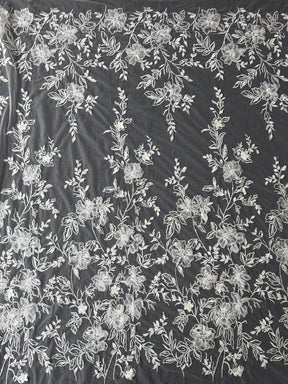 Ivory Beaded Embroidery Lace - Tamarind