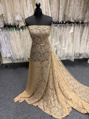 Beige Corded Stretch Lace - P619