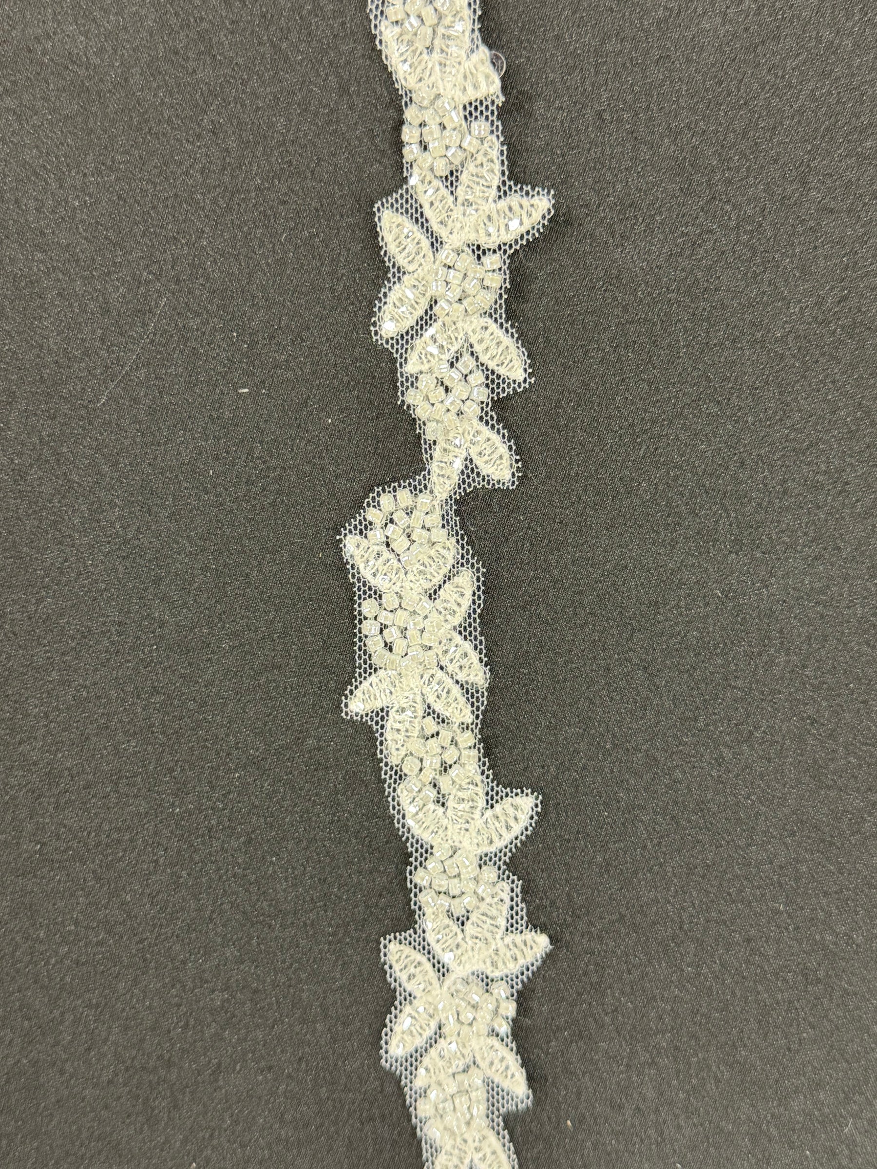 Ivory Beaded Lace Trim - EH2013