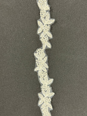 Ivory Beaded Lace Trim - EH2013