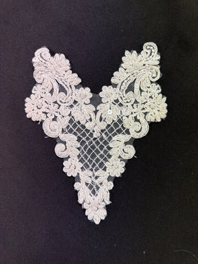 Ivory Beaded Applique - T902