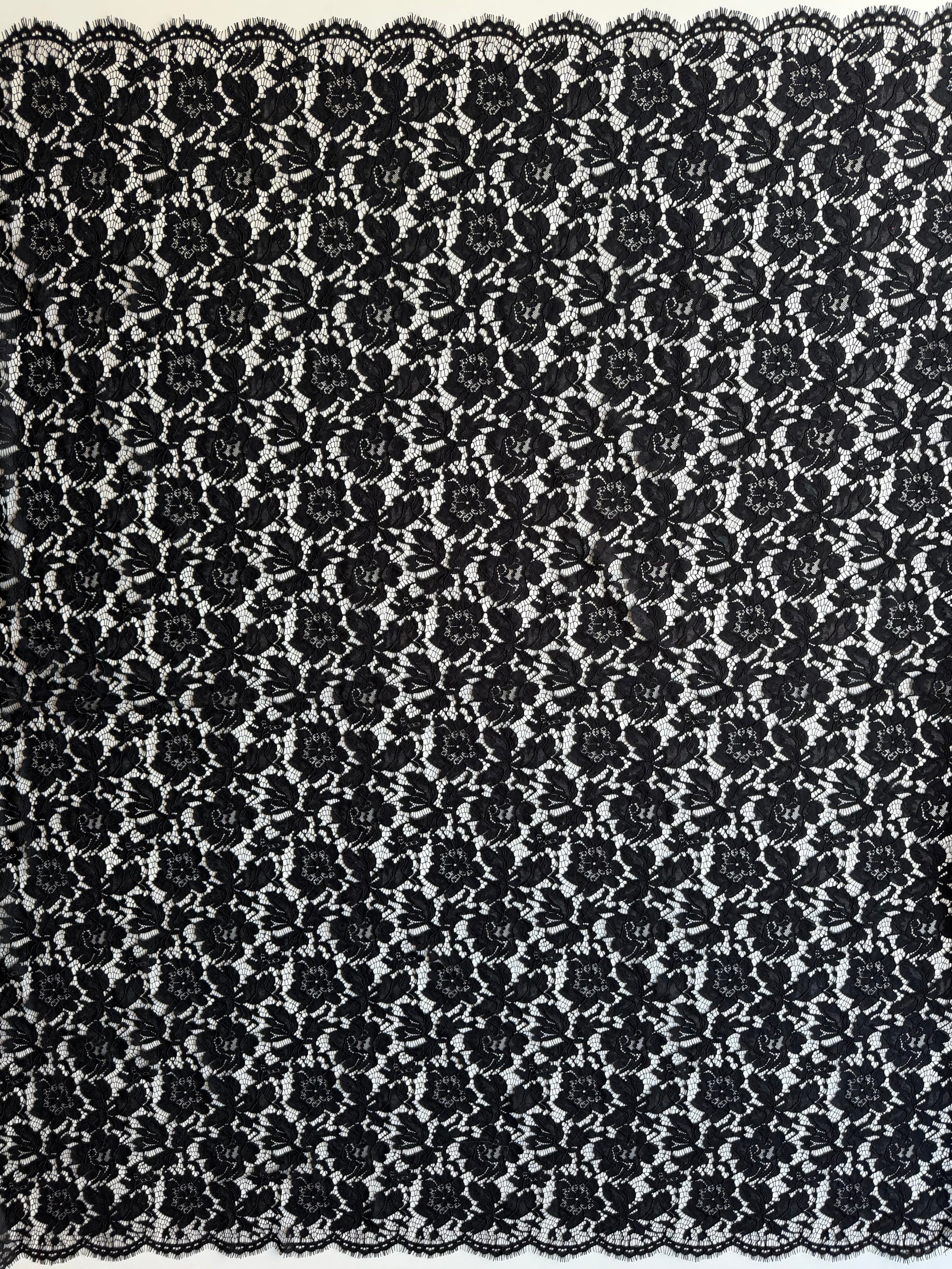 Black Raschel Lace - LA1002