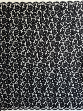 Black Raschel Lace - LA1002