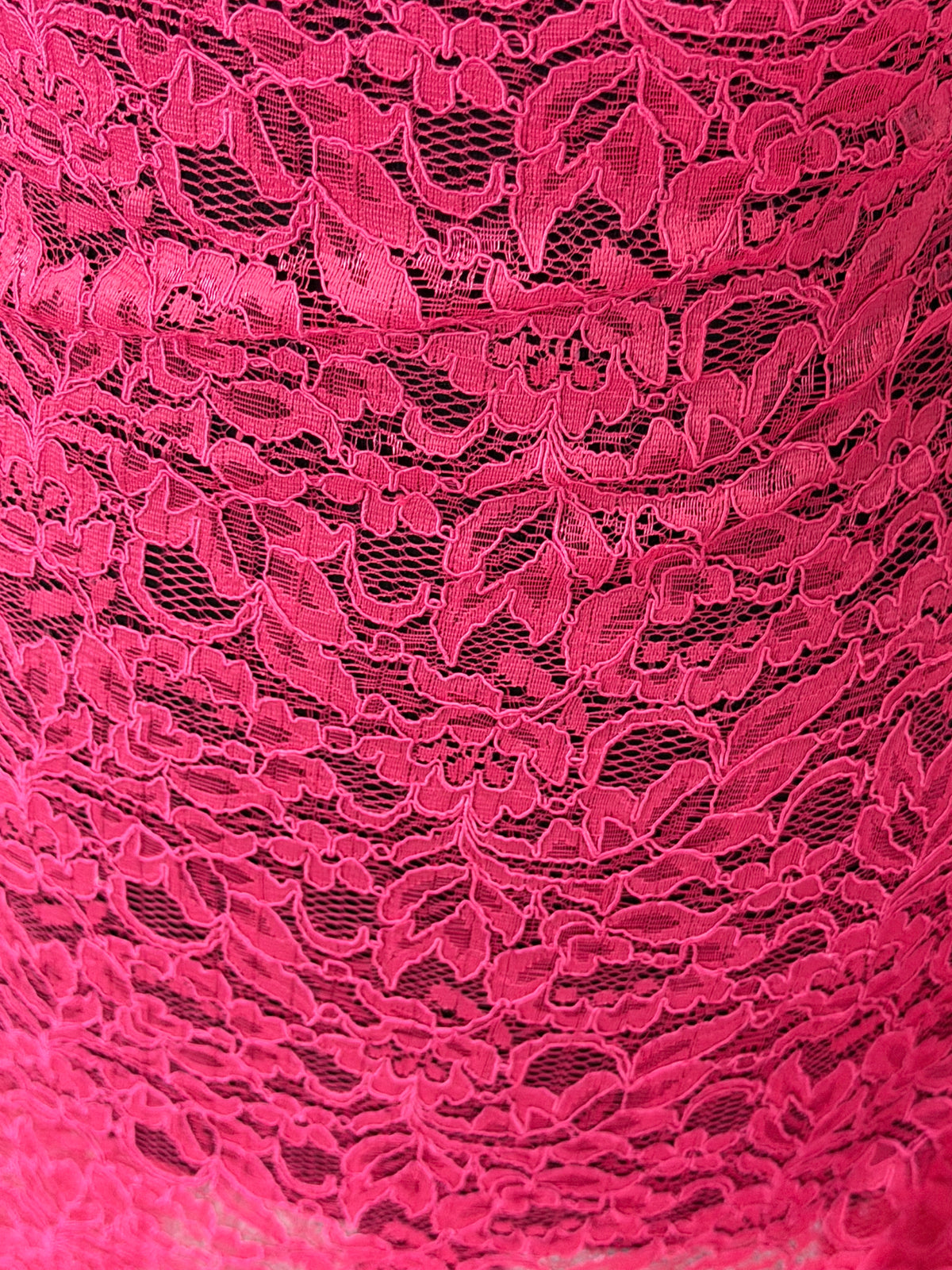Fuchsia Pink Corded Lace - P947