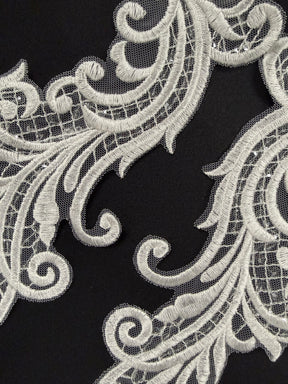 Ivory Embroidered Lace Appliques - MT6001
