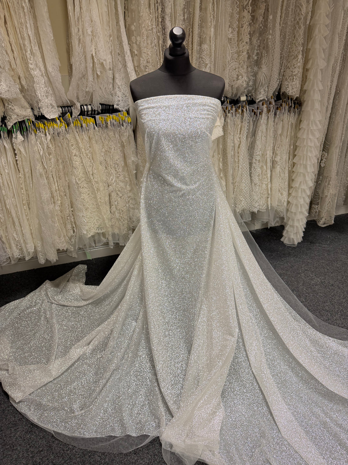 Ivory Glitter Tulle - Tigletti