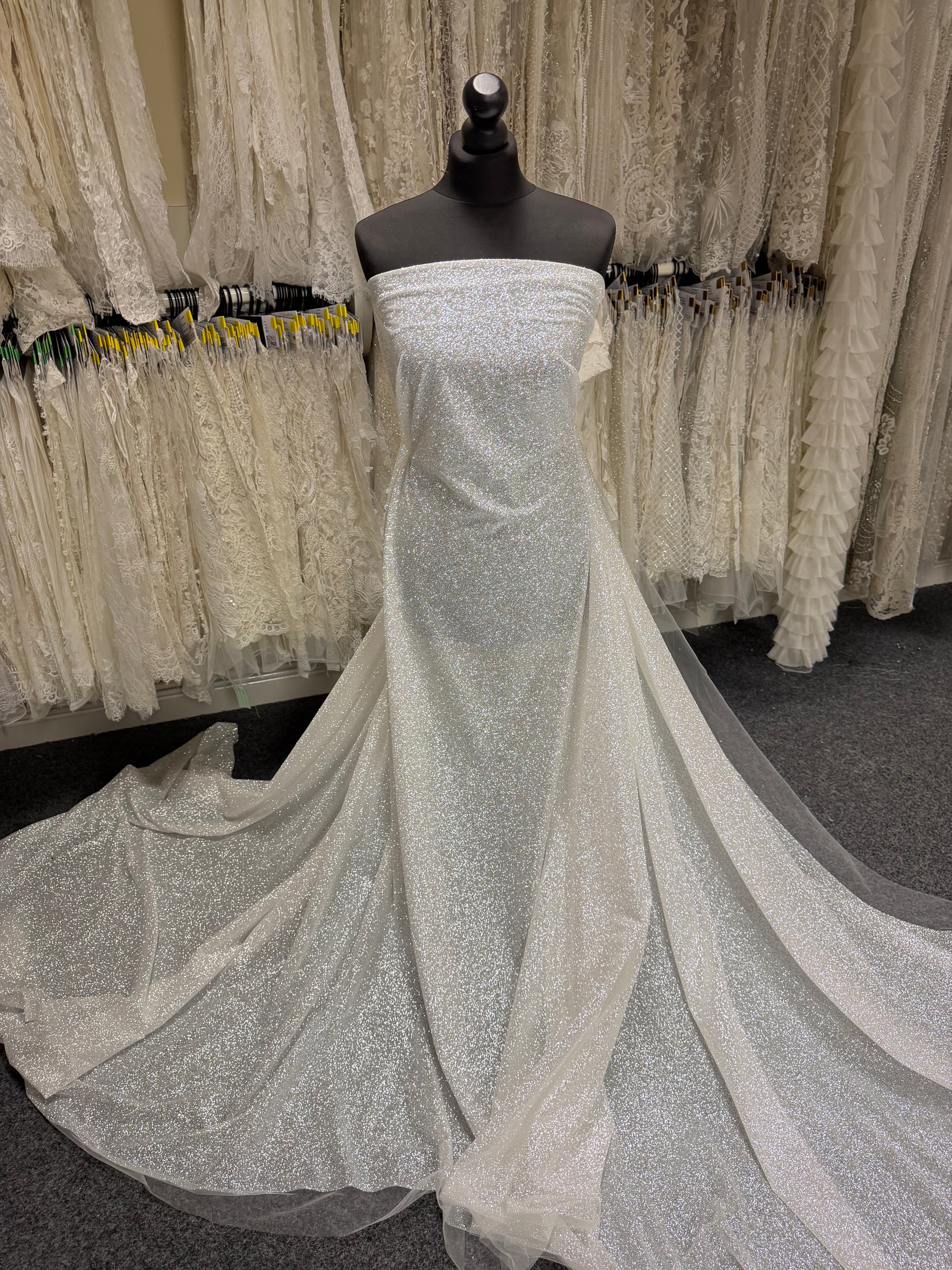 Ivory Glitter Tulle - Tigletti